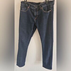 Volcom Men's Vorta Staright Slim Jeans in Dark Blue size 34